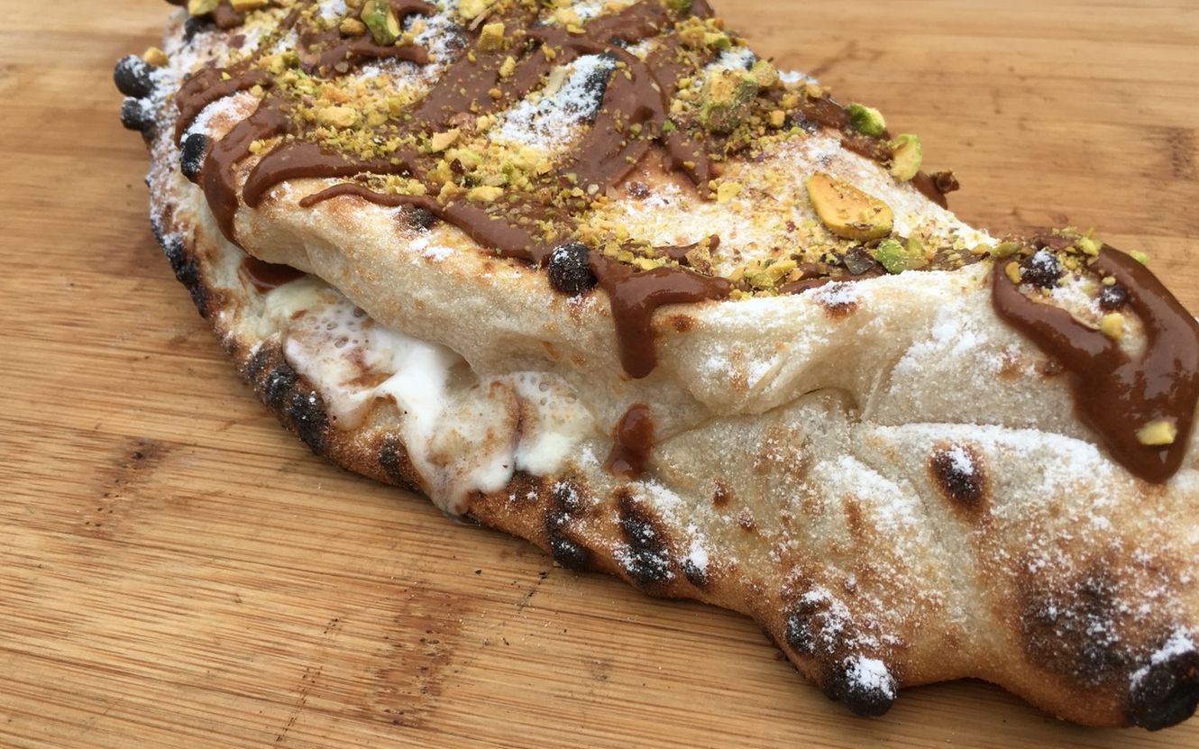 棉花糖榛果醬披薩 nutella pizza feat. marshmallow