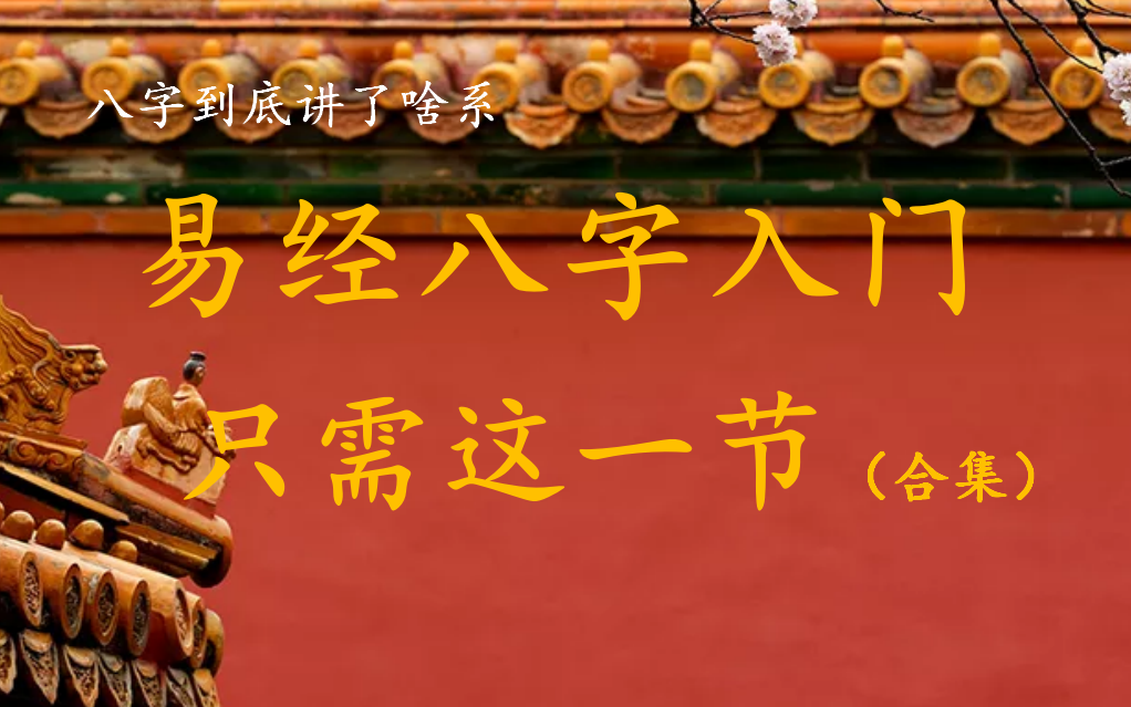 [图]四柱8字周易 纯干货 零基的础入门教程 一节课搞定 一听就懂 一学就会