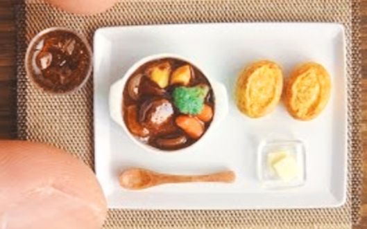 【DIY mini food】焖牛肉套餐Miniature Beef Stew DIY(fake food)哔哩哔哩bilibili