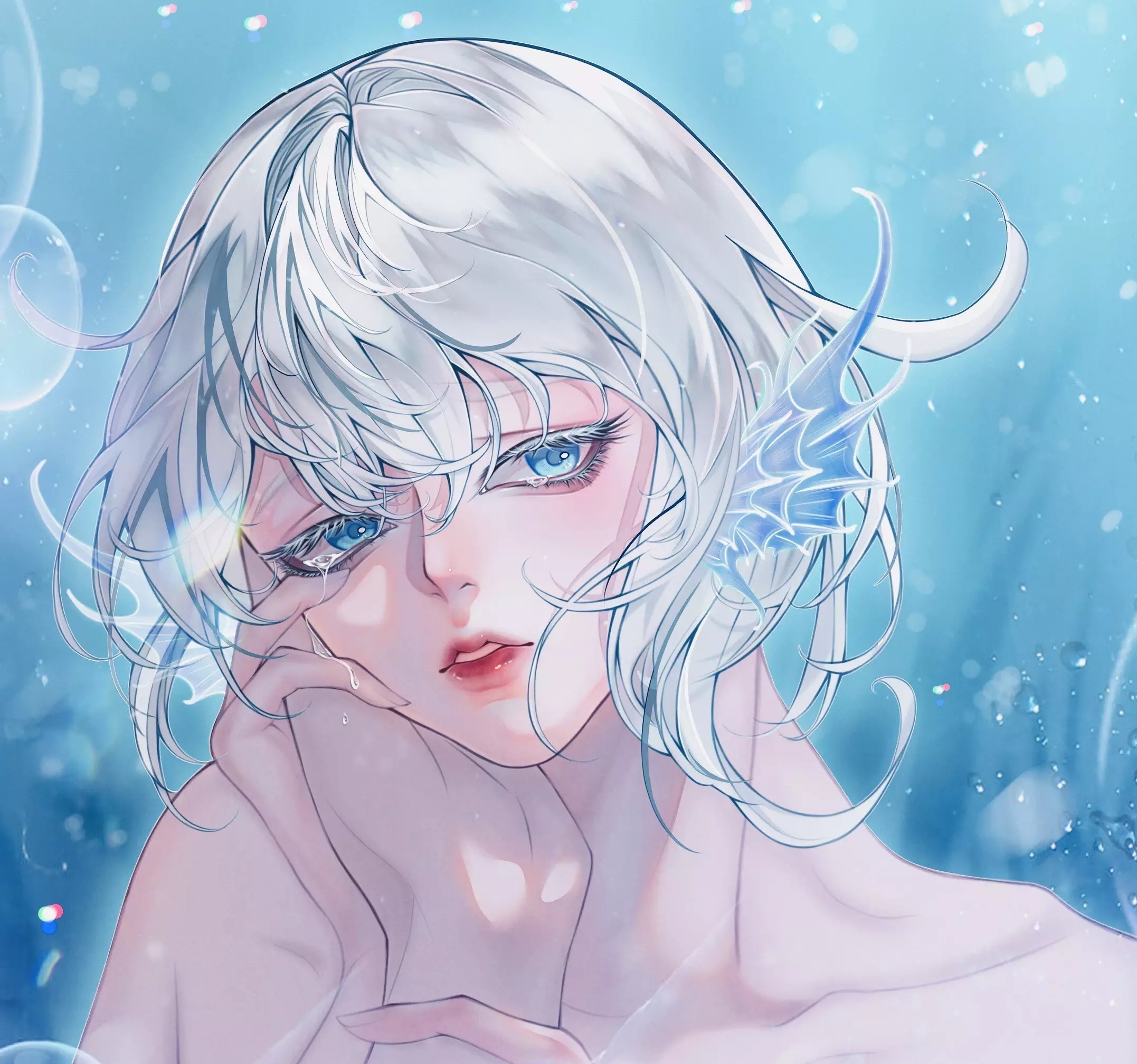 小白的基因就占了白,兰波真强#人鱼陷落漫画#兰波白蔼星