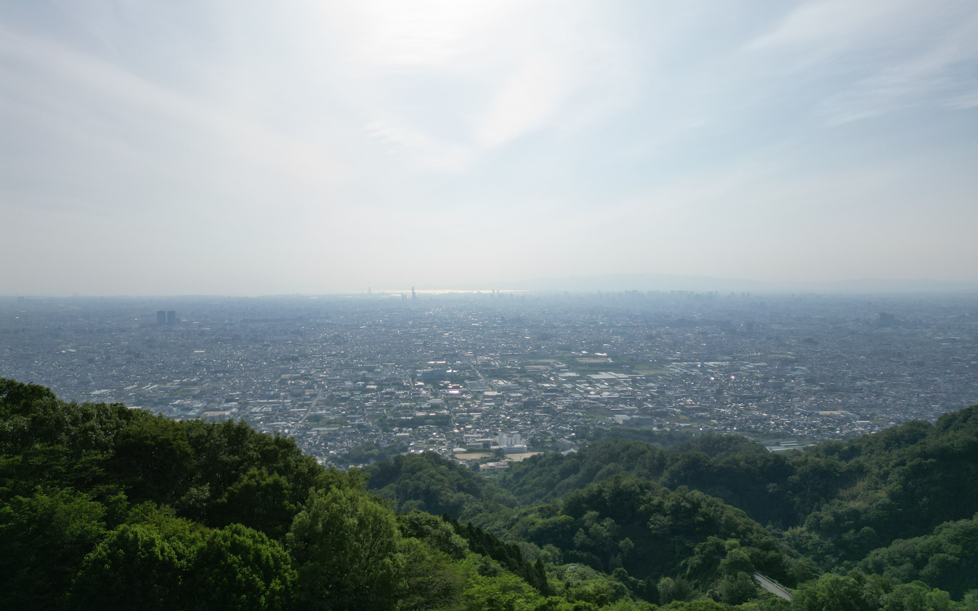 位于大阪的生驹山航拍