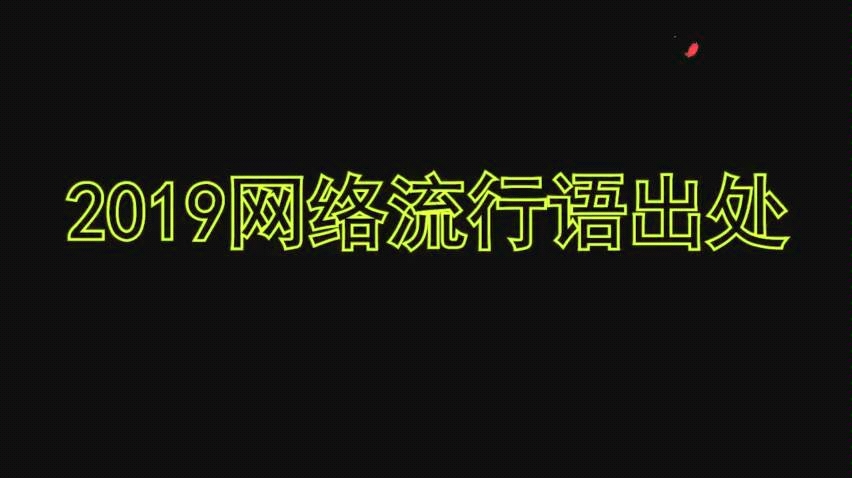 2019网络流行语出处.哔哩哔哩bilibili