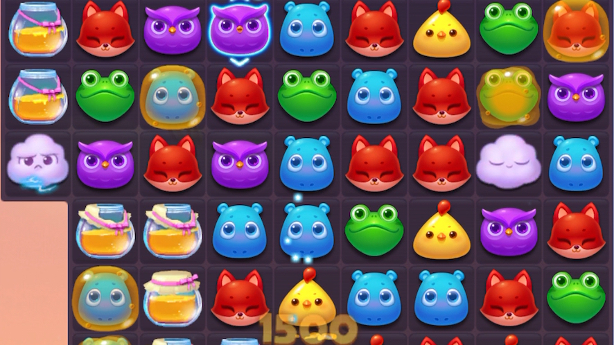 开心消消乐6347不加三步通关