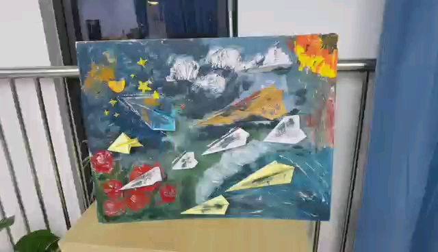 纸飞机创意涂鸦