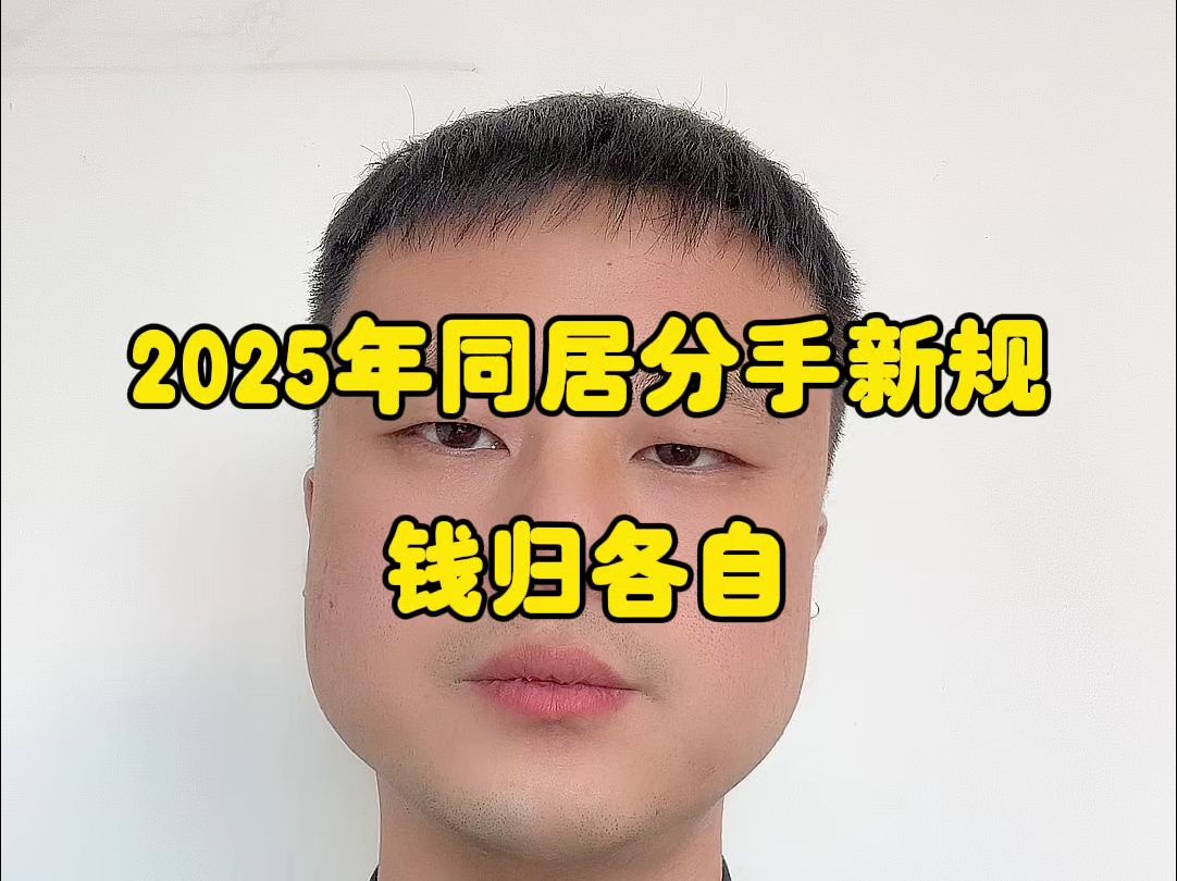 2025新规:同居20年分手,钱归各自哔哩哔哩bilibili