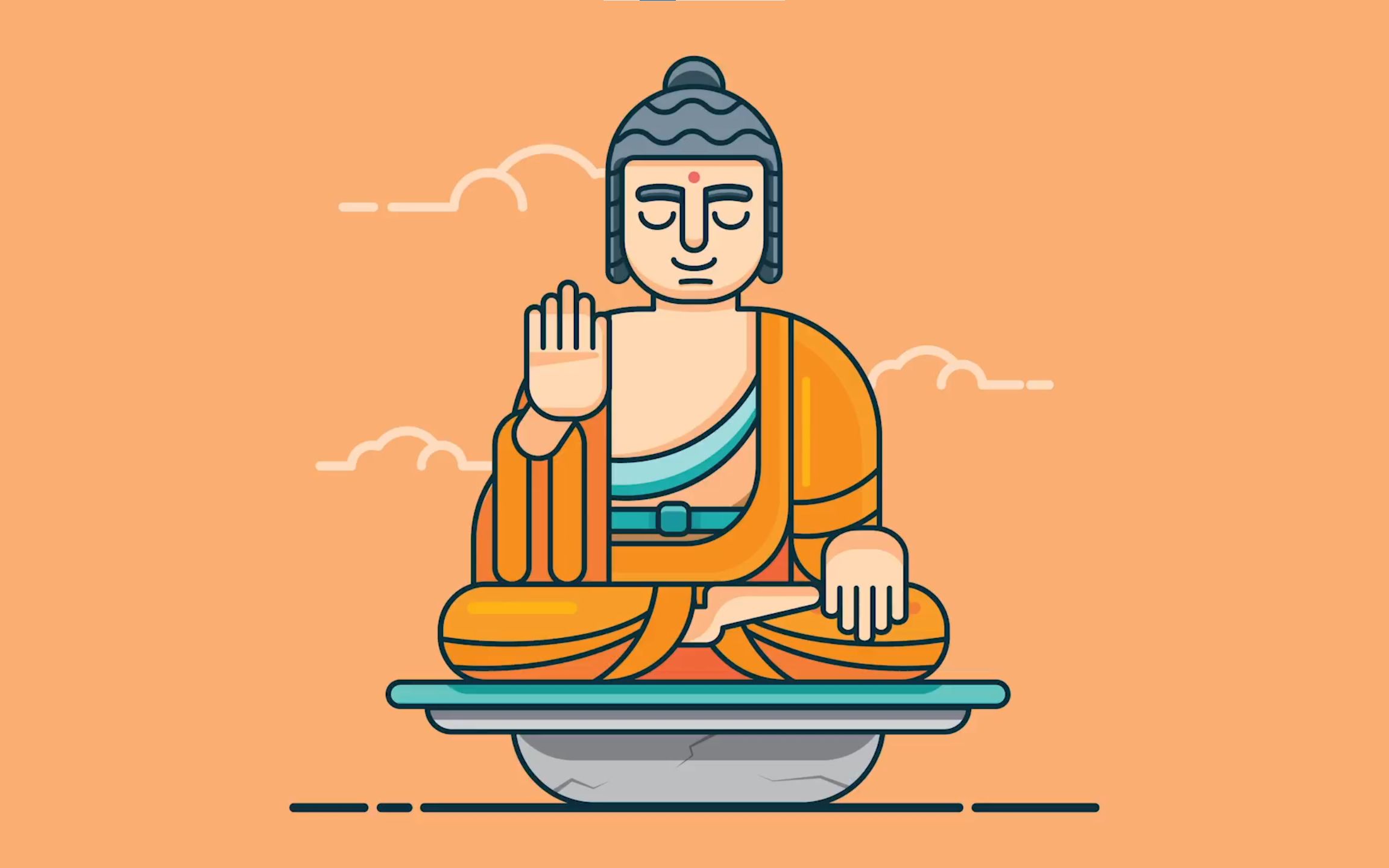 【阿弥陀佛像】ai插画教程/illustrator绘制矢量插画教程