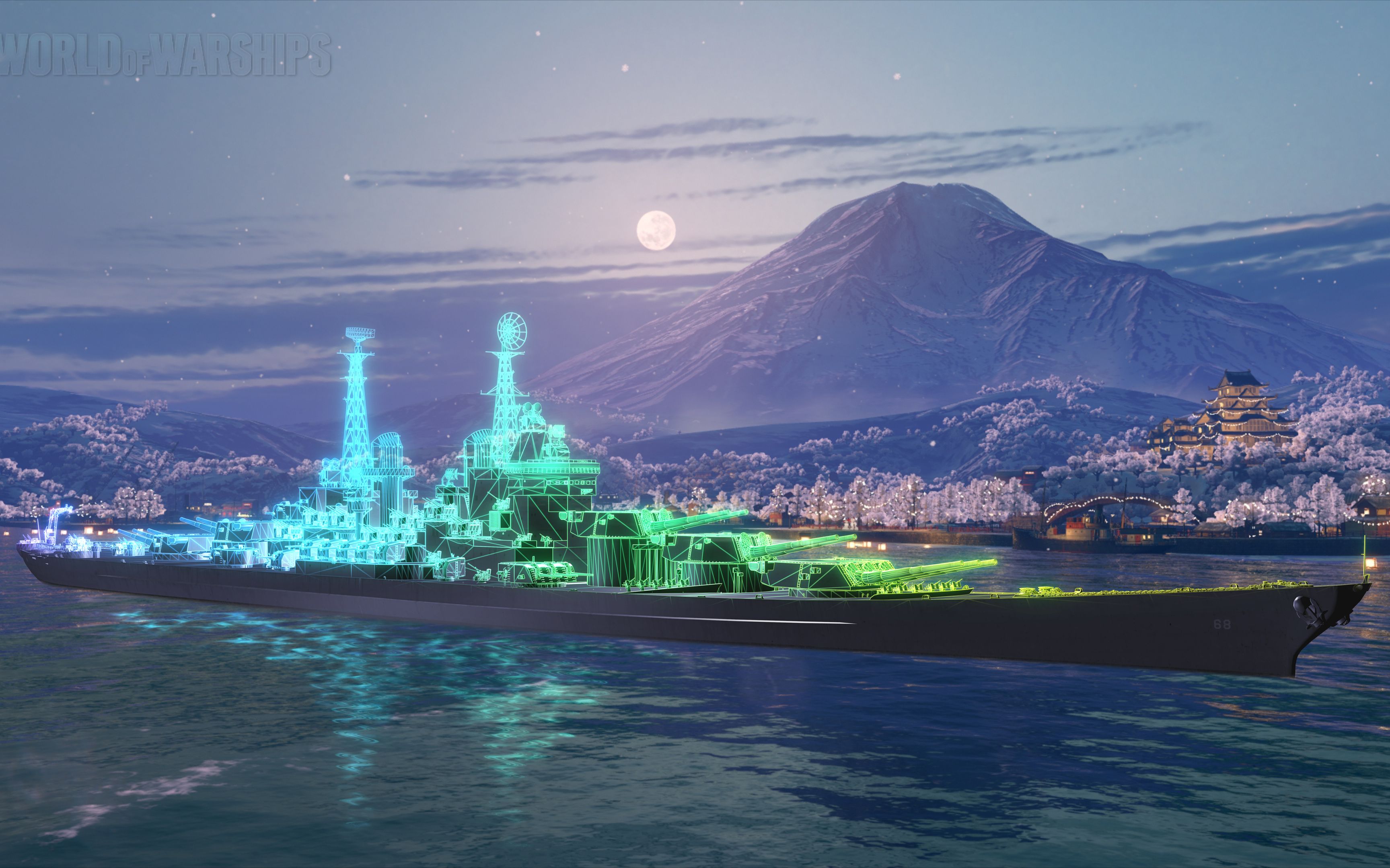 【战舰世界】自制英美军舰科幻涂装mod