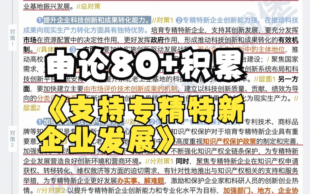 日报精读|申论80+积累|支持专精特新企业发展哔哩哔哩bilibili