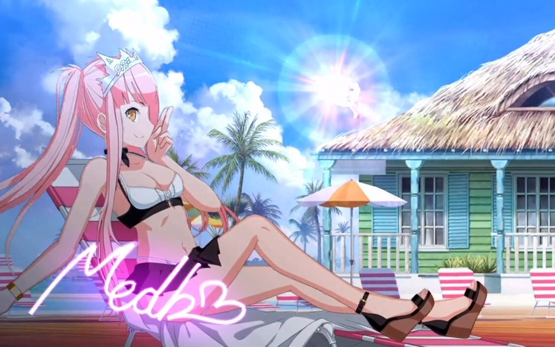 【fgo】[泳装]梅芙(saber) 謎之女主角xx〔foreigner〕 宝具动画 攻击