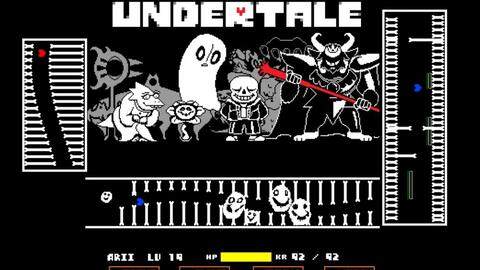 undertale hard mode sans fight by eden）全阶段过关（一阶段三药）_单机游戏热门视频