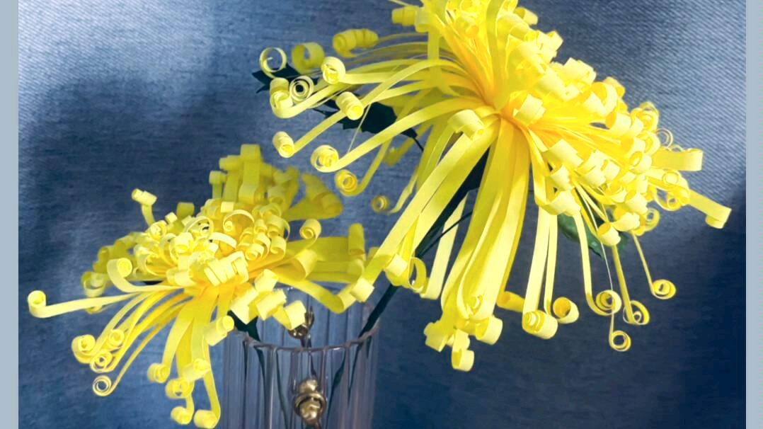 原创手作系列皱纹纸花艺高仿菊花制作教程