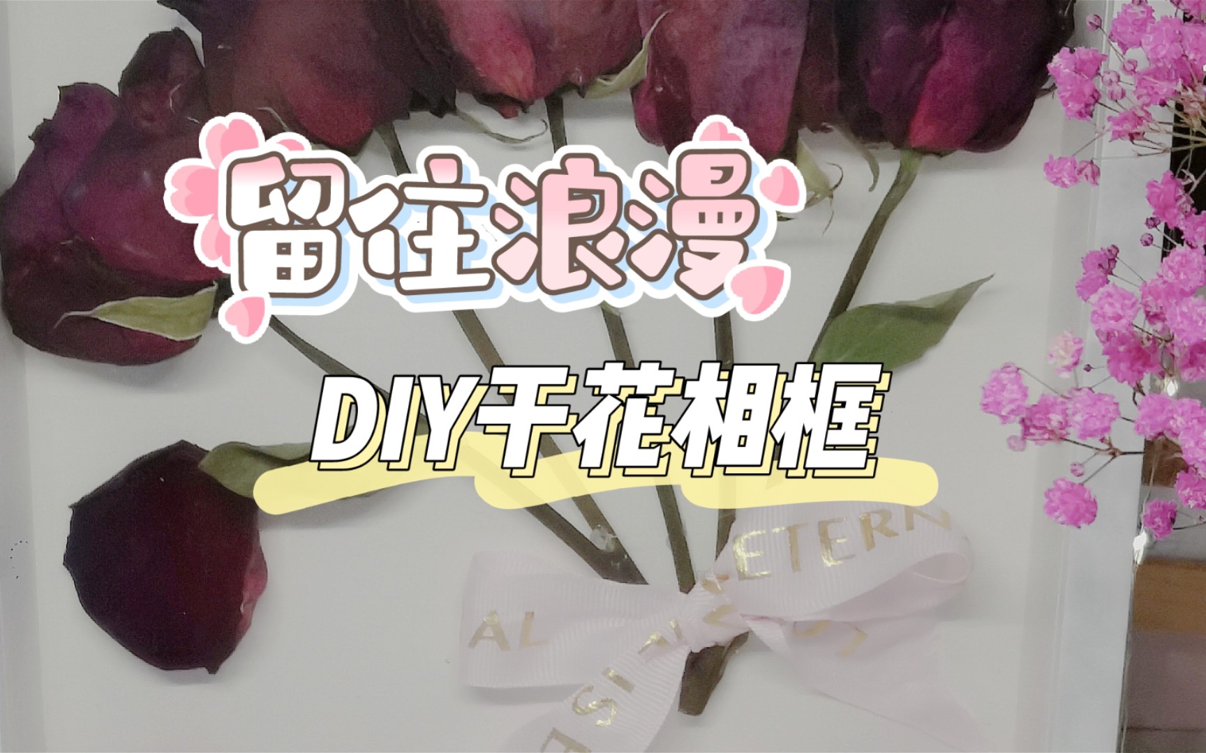 【DIY干花相册】留住浪漫 | 永生花 | 干花制作哔哩哔哩bilibili