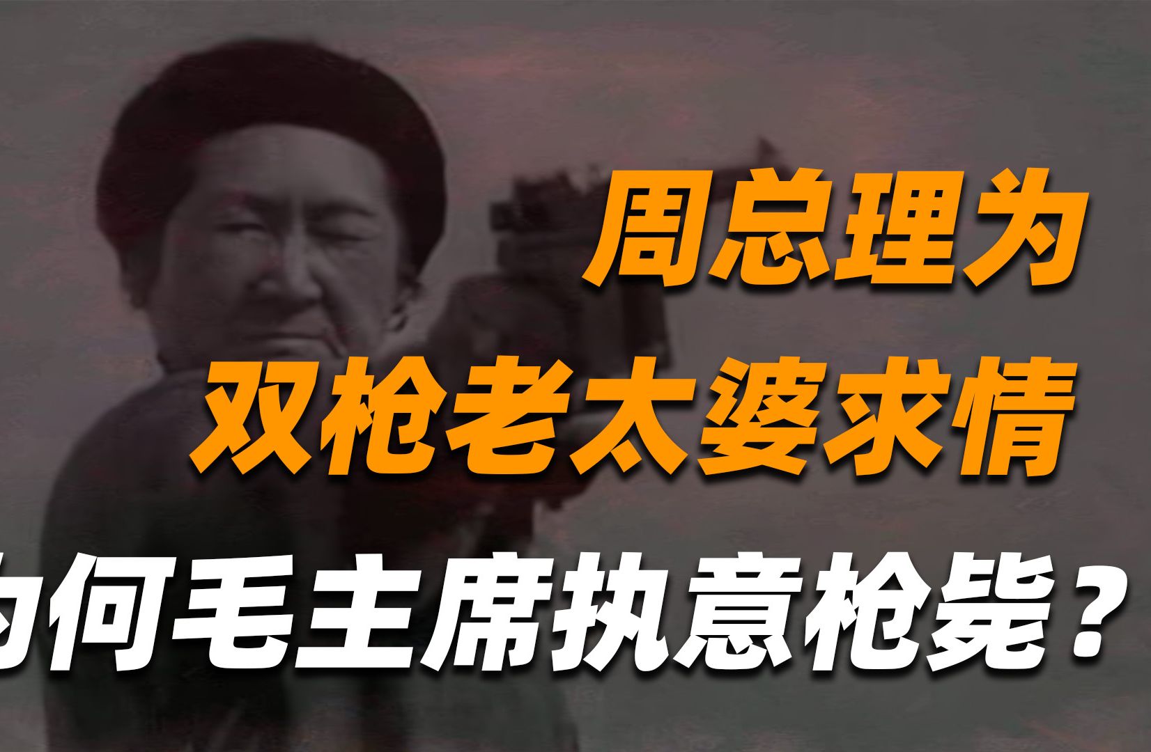 1950年双枪老太婆被判死刑,周总理亲自求情,毛主席为何执意枪毙哔哩哔哩bilibili