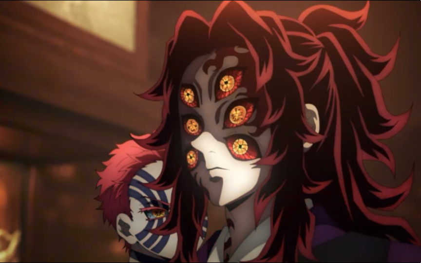 压迫感十足,来自上弦一黑死牟的压迫感