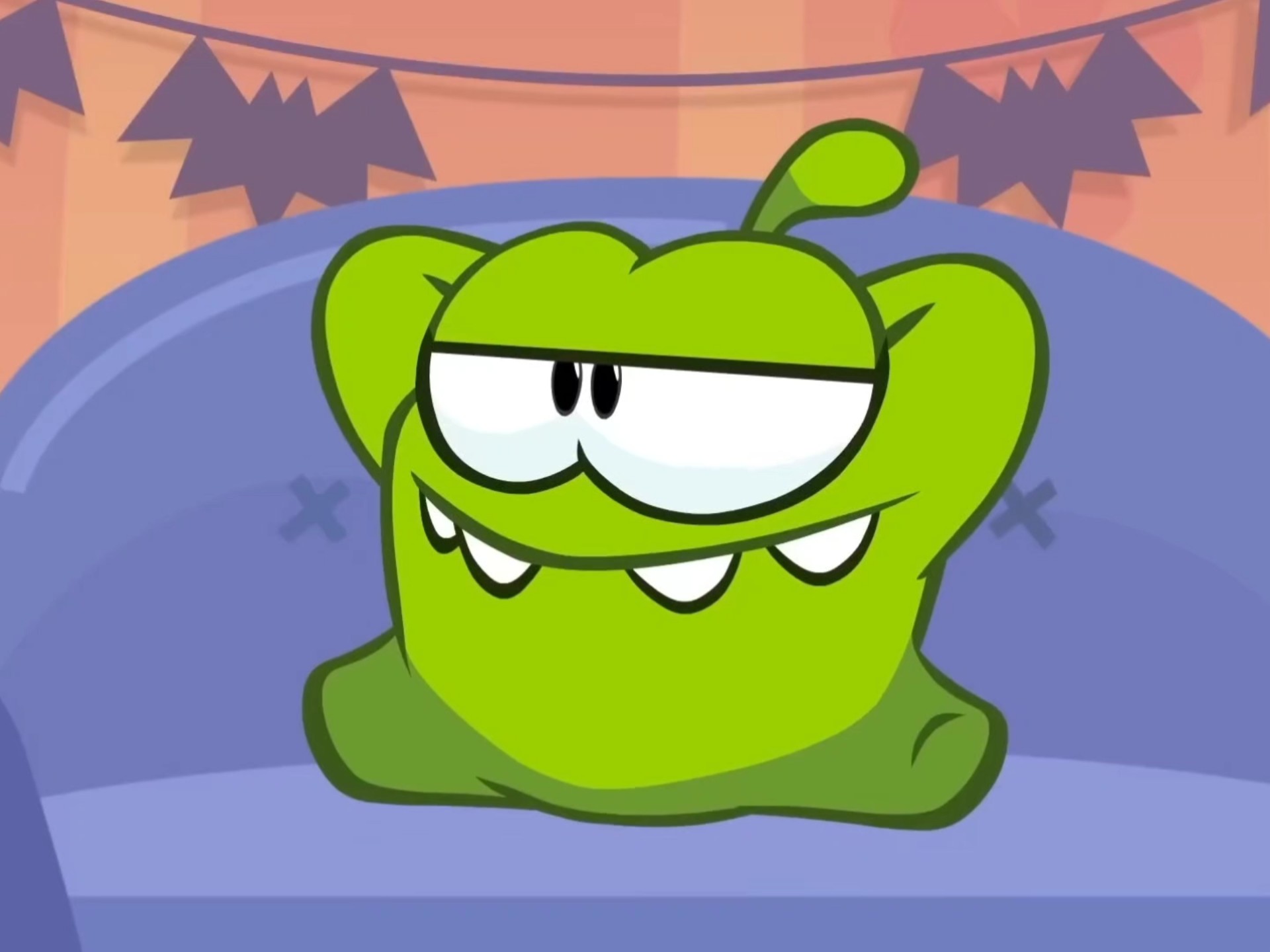 奥姆动画:奥姆大半夜被电视的幽灵吓到了,小伙伴给奥姆装扮