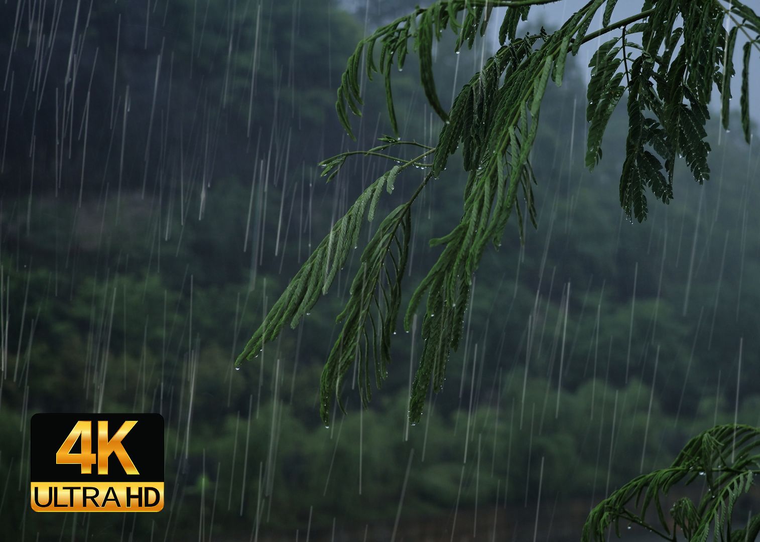 深山里的雷雨声,雷暴下雨声,助眠雨声,下雨白噪音,放松解压