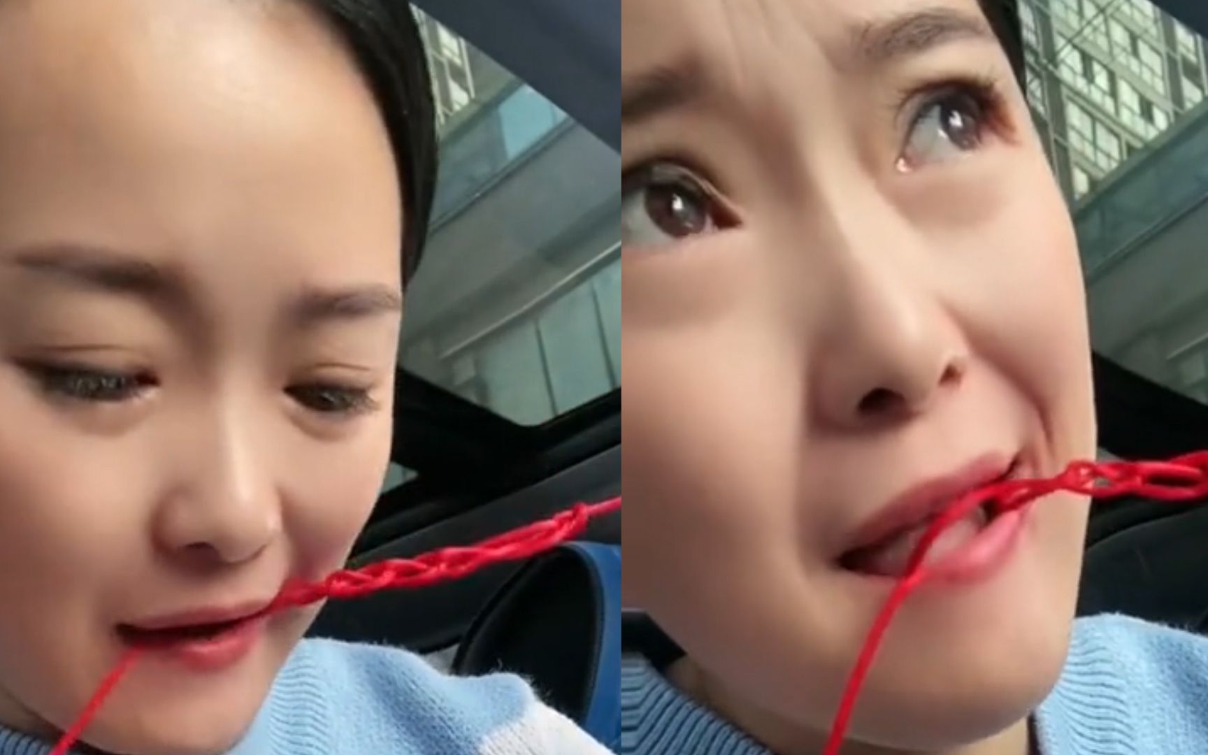 女子表演绝活用舌头给绳打结,速度比常人手工打结还快,网友看呆