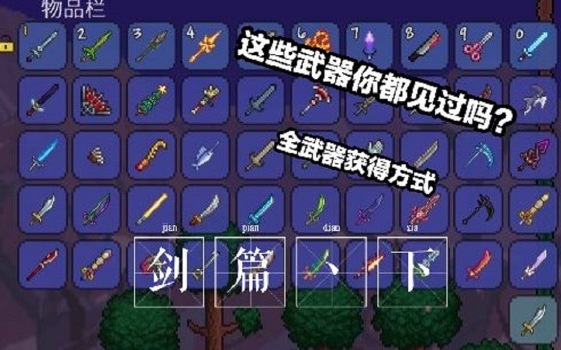 【泰拉瑞亚/干货】全武器获得方式—剑篇·下(依旧有大会员福利)