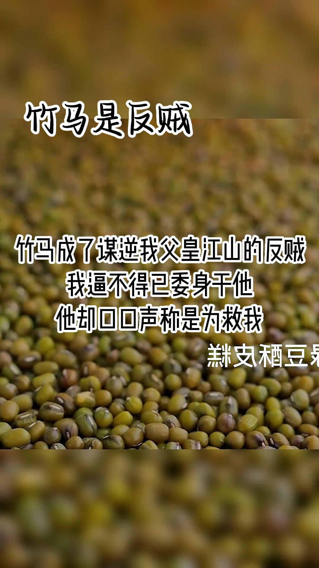 [图]《竹马是反贼》竹马成了谋逆我父皇江山的反贼，我逼不得已委身于他，他却口口声称是为救我