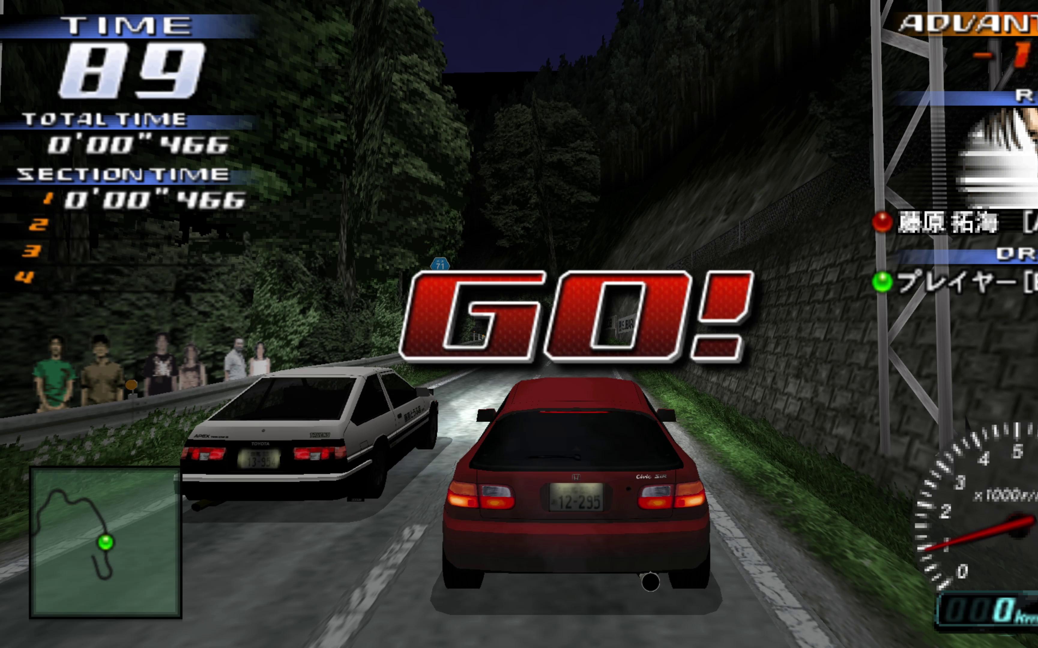 psp头文字d最速云传说 还原名场面胶布赛