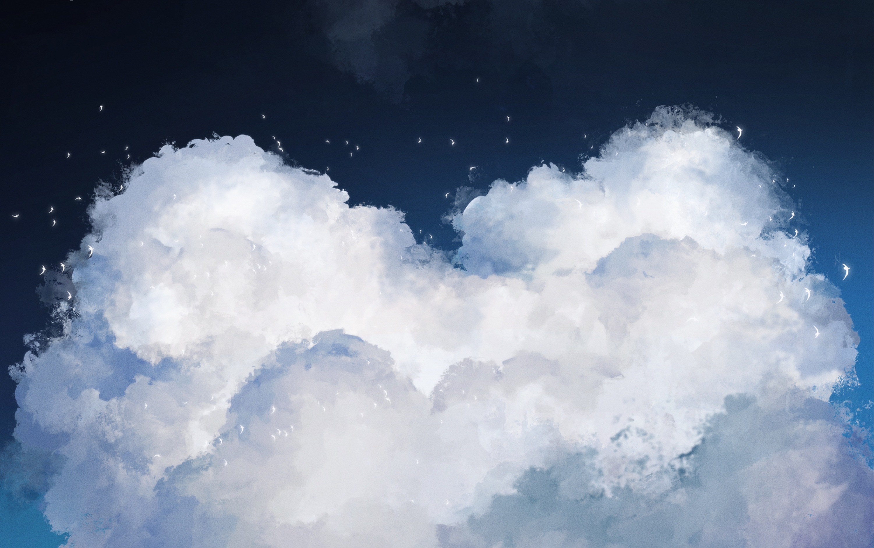 色彩60天挑战赛# day60 @色彩班长 素材参考:好像躺在云里睡觉