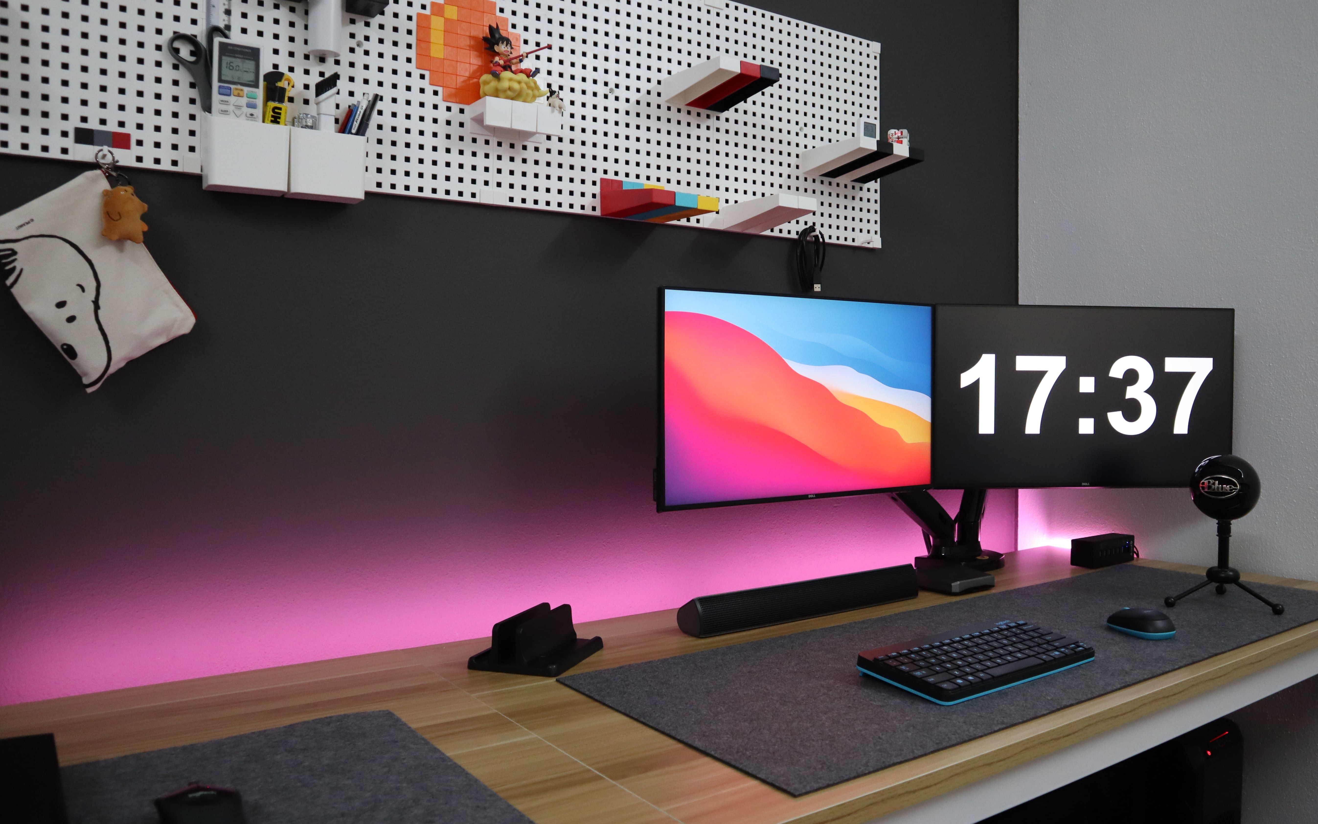 2021老明の新办公桌面提升效率简单美杂乱桌面大改造龙珠悟空迷