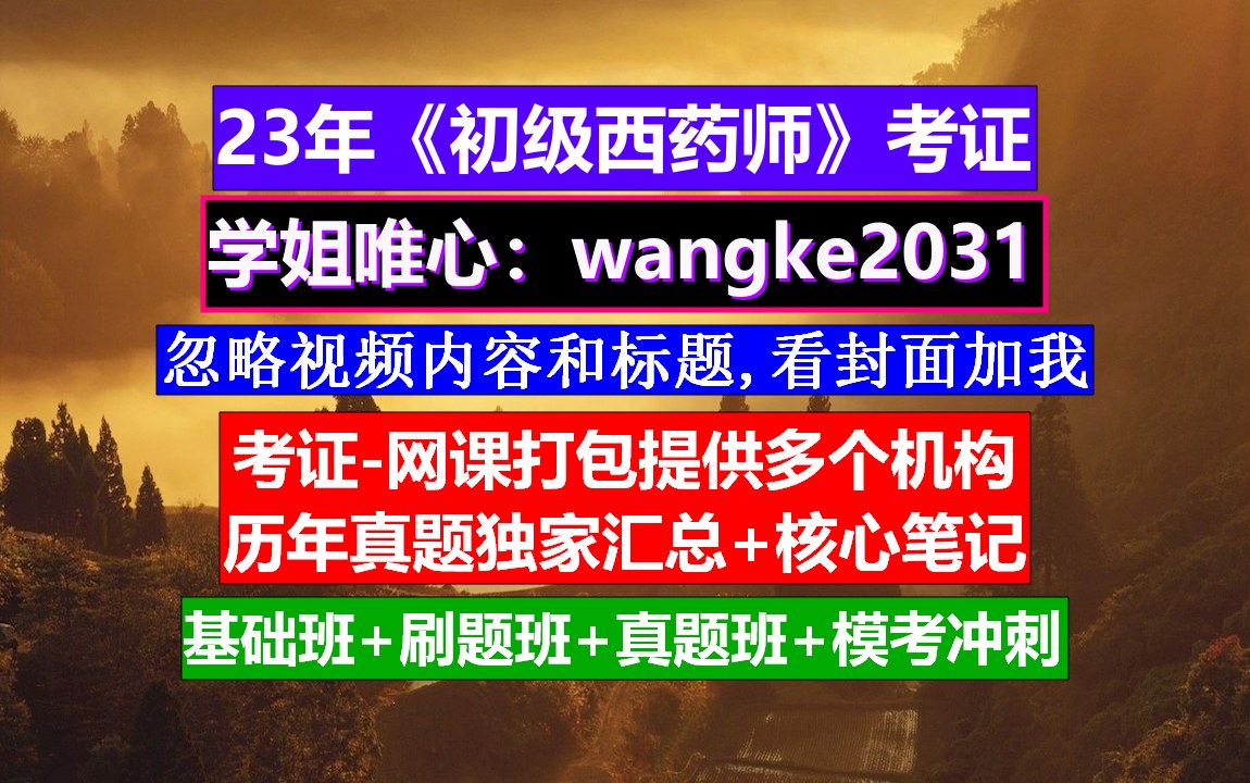 《初级西药师》初级药师证报考条件有哪些,初级西药师考点,初级药师证中药还是西药哔哩哔哩bilibili