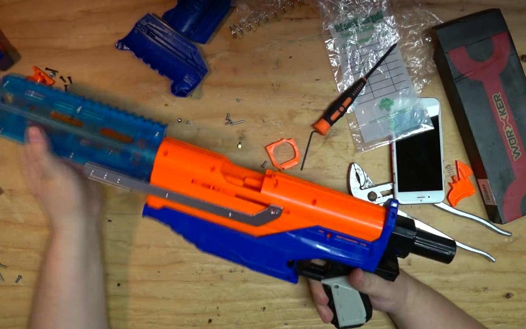 评测nerf精英系列deltatrooper德尔塔伞兵内构与改造加装工匠大师下拉