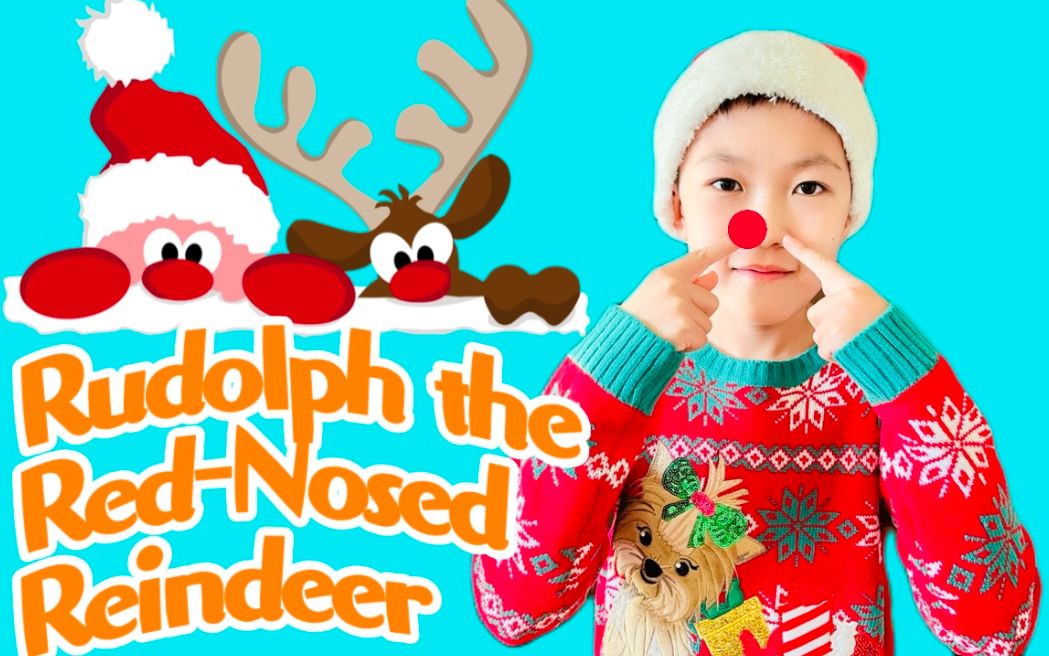 [图]一起来唱圣诞歌#7: 神奇的大红鼻子驯鹿🦌鲁道夫来了👏🏼Rudolph the Red-Nosed Reindeer👀🦌如何帮🎅🛷冲出迷雾