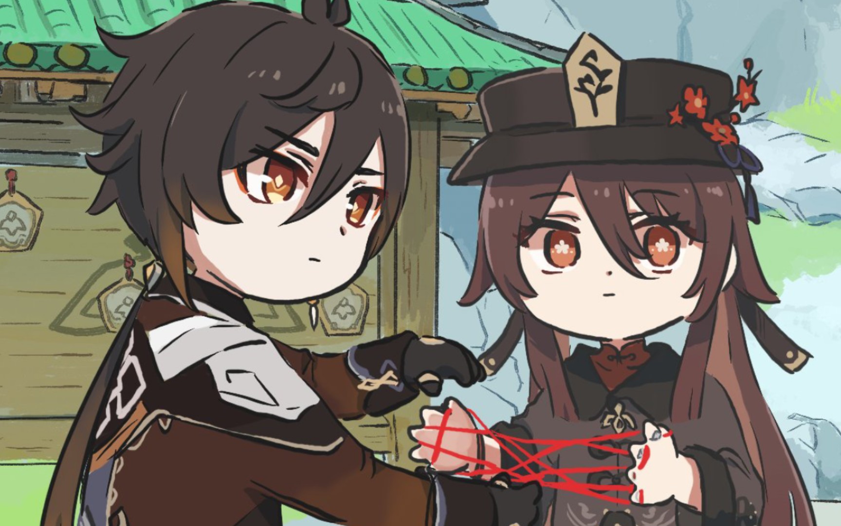 【心脏弱真君】胡桃:钟离你干嘛?钟离:吃瓜吃瓜!