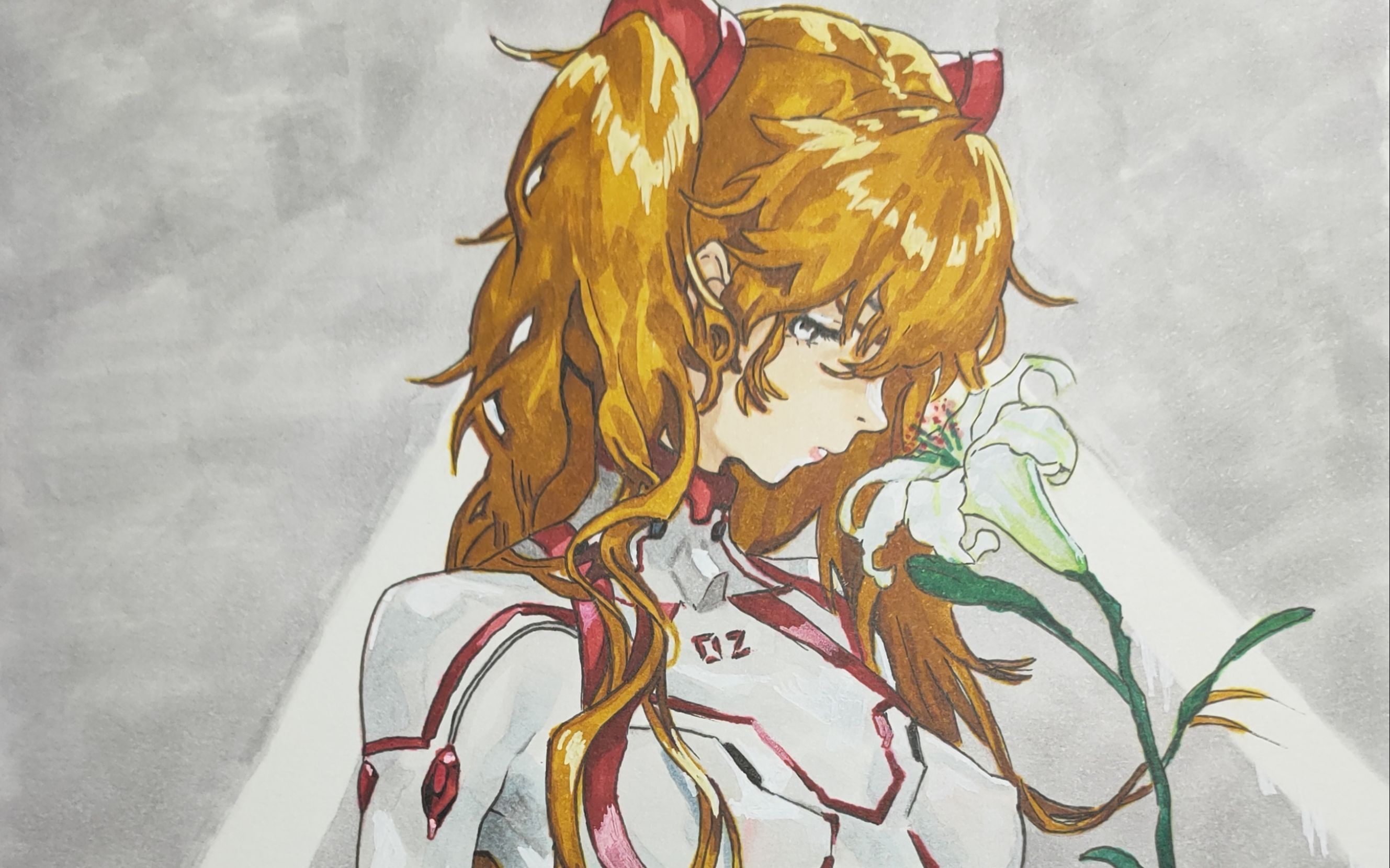【马克笔手绘】这个明日香有点色