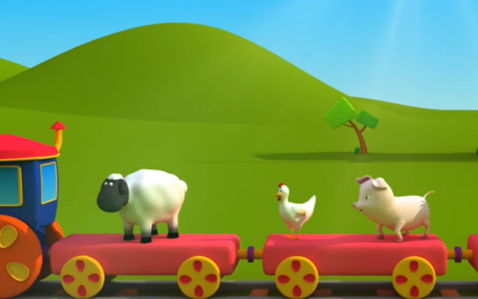 [图]去农场 英文儿歌 早教Went To The Farm _ Bob The Train Cartoons _ Nursery Rhymes For Babies