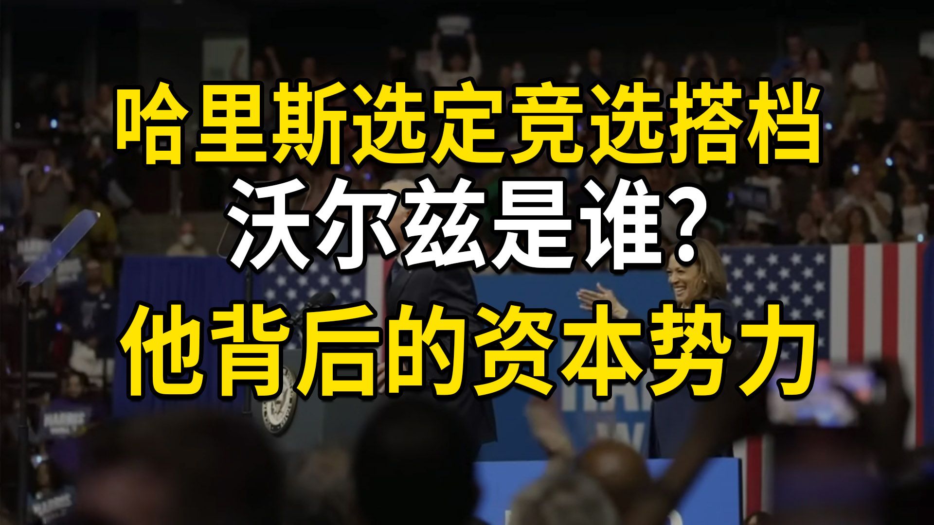 哈里斯选定竞选搭档,沃尔兹是谁?他背后的资本势力又是什么(第651期)哔哩哔哩bilibili