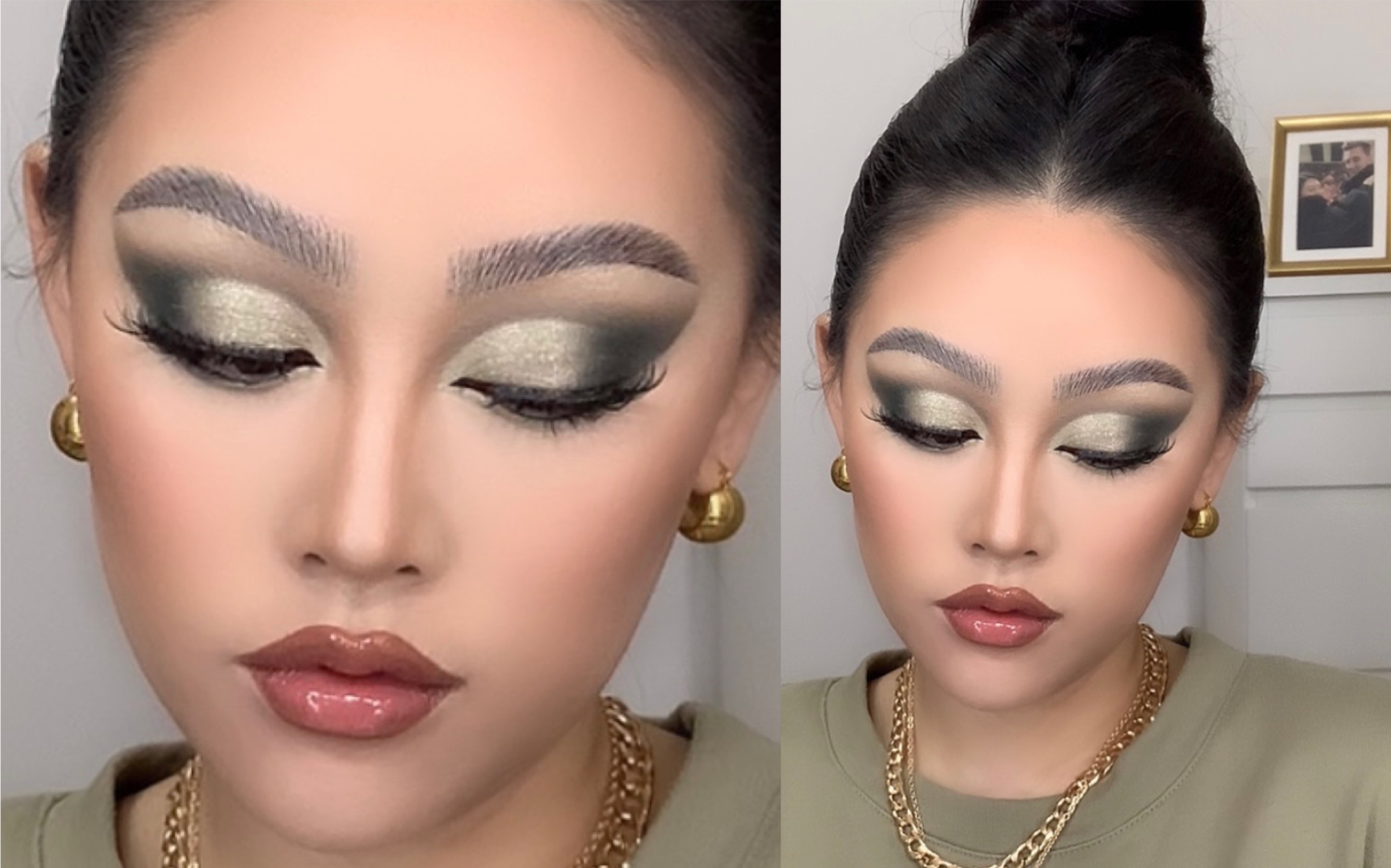 高级感欧美妆|金属色截断式眼妆