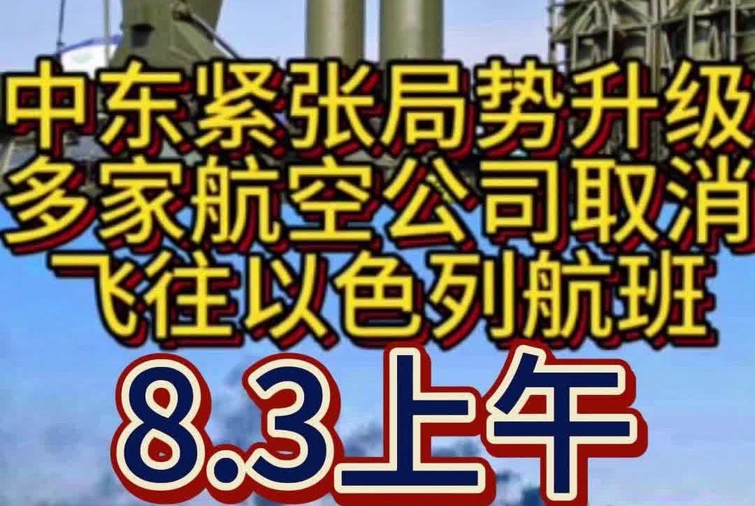 中东紧张局势升级,多家航空公司取消飞往以色列航班哔哩哔哩bilibili