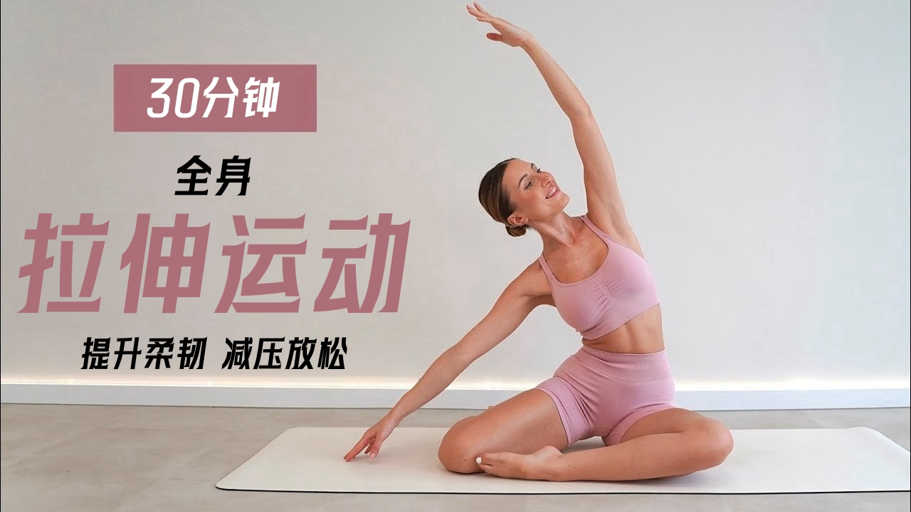 【Eleni Fit】减压放松!30分钟全身拉伸运动,消除肌肉僵硬酸痛哔哩哔哩bilibili