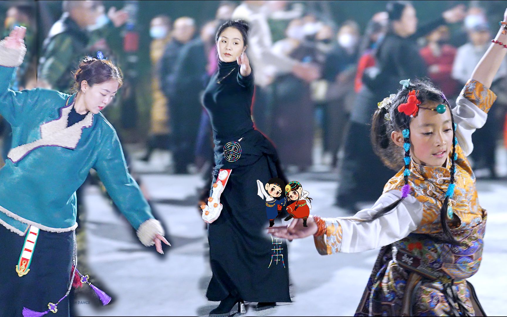 锅庄舞《欢聚欢乐》完整版，各年龄段的人一起跳画面特别温馨！-雅布摄影-雅布摄影-哔哩哔哩视频