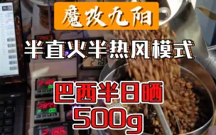 Download Video: 魔改九阳烤串机，DIY专业双热源咖啡烘豆机，启用双热源，半直火半热风，烘焙500g，巴西喜拉多半日晒，烘焙记录