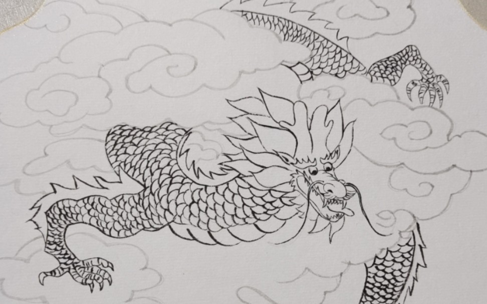 [酒壳国画练习]龙年大吉-飞龙在天