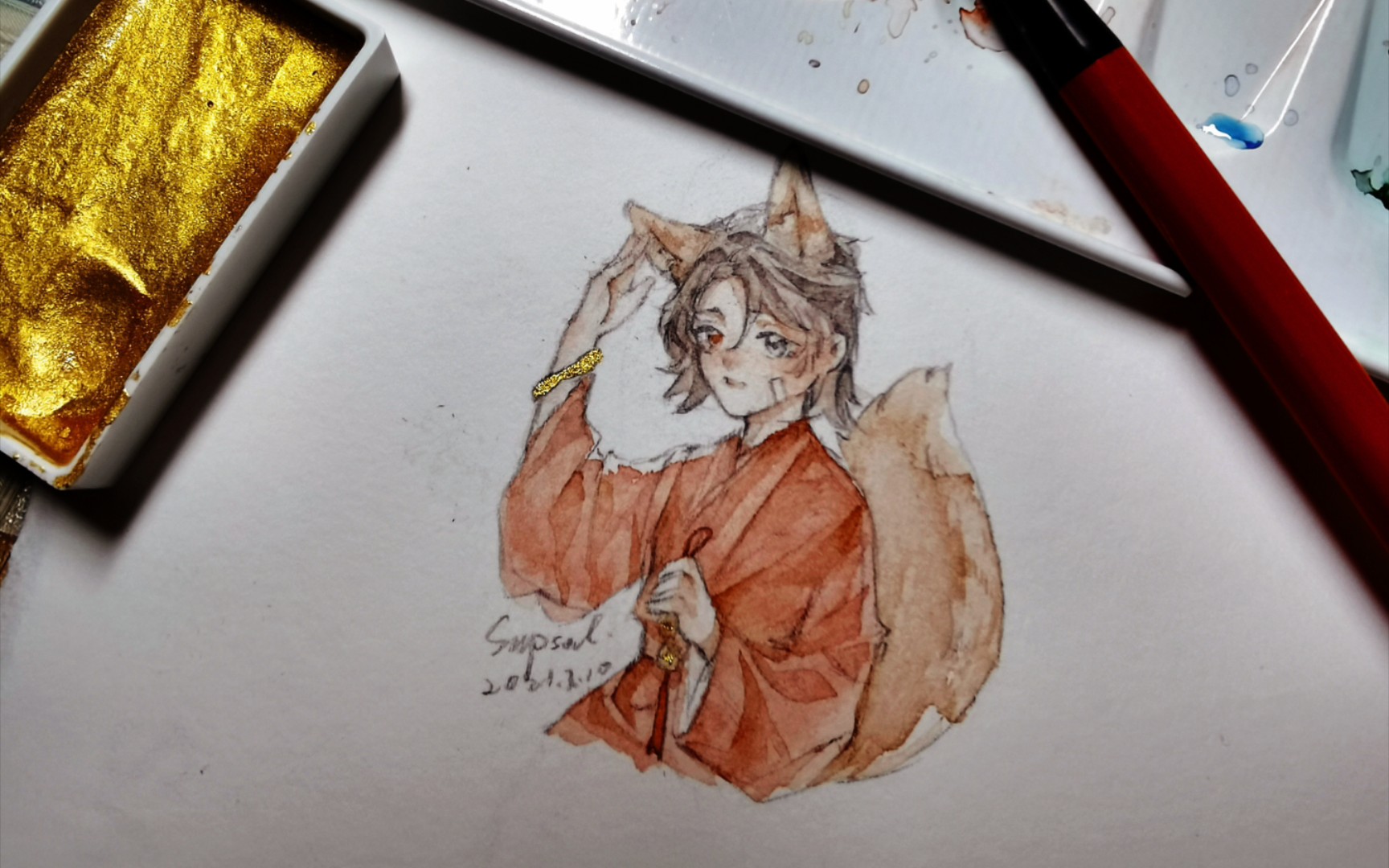 【水彩/同人】剑名不奈何-小宫惟