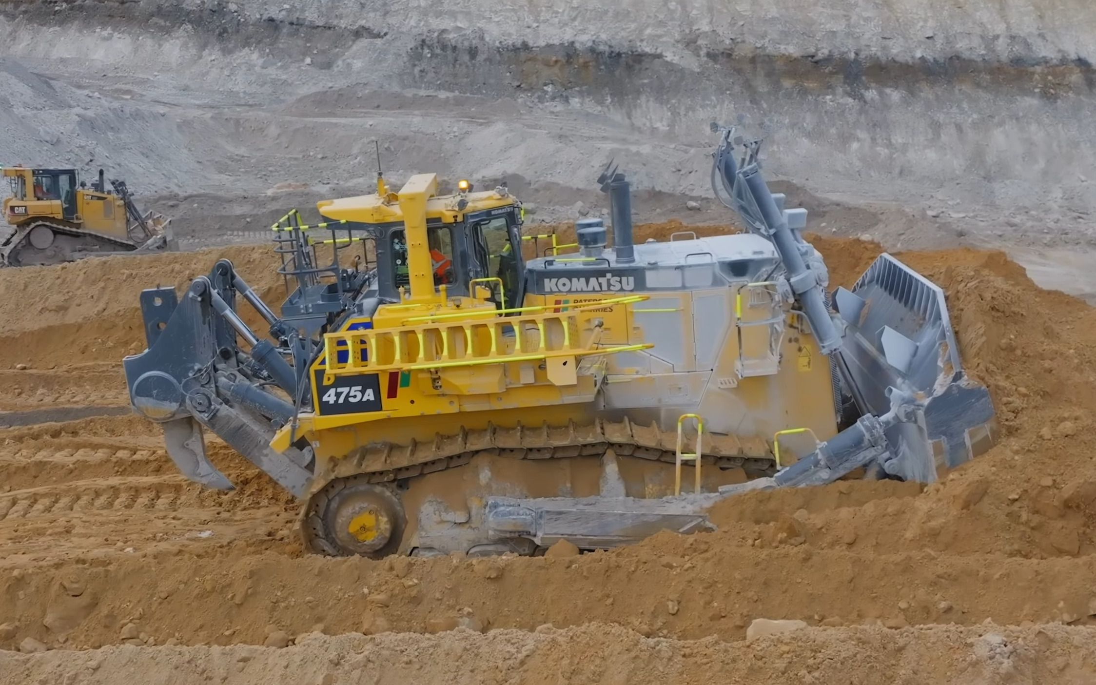 小松d475a推土机施工作业4k