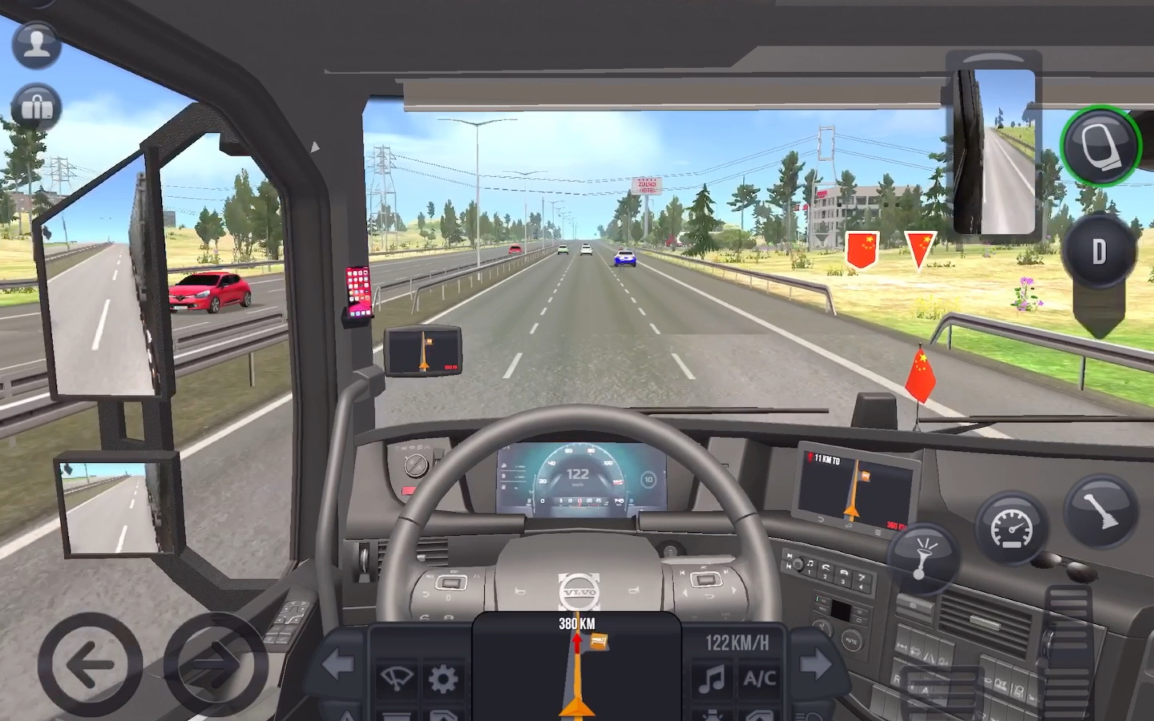 卡车模拟器终极-沃尔沃fh 2021加长货柜运输,第一视角_哔哩哔哩_bili