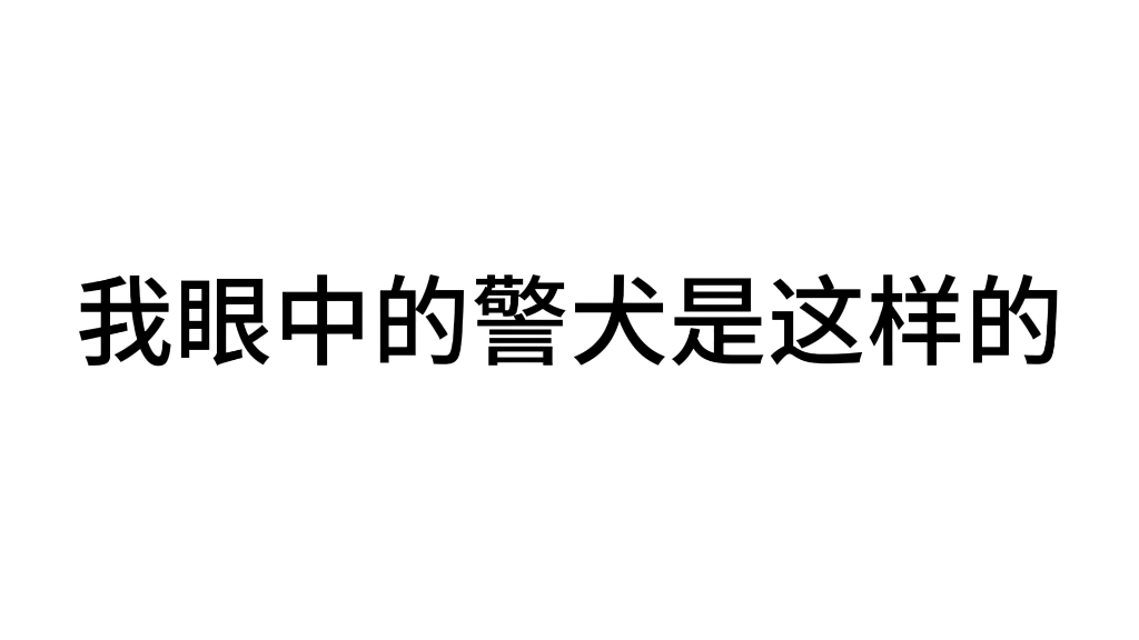 我眼中的警犬哔哩哔哩bilibili