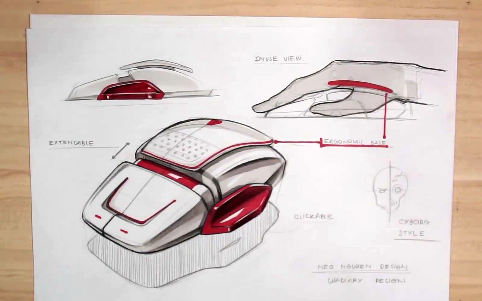 工业设计手绘:如何画鼠标