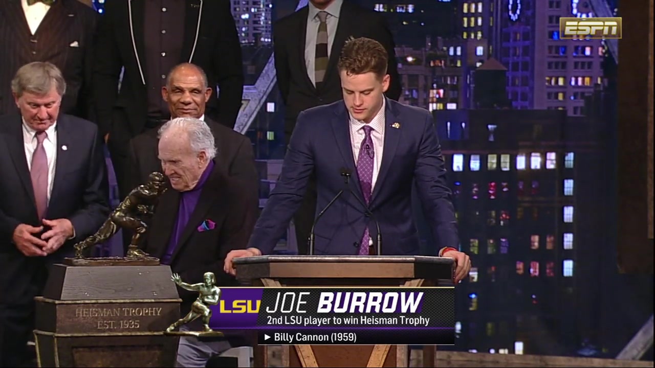 ncaa橄榄球:joe burrow率领lsu击败克莱姆森夺得冠军