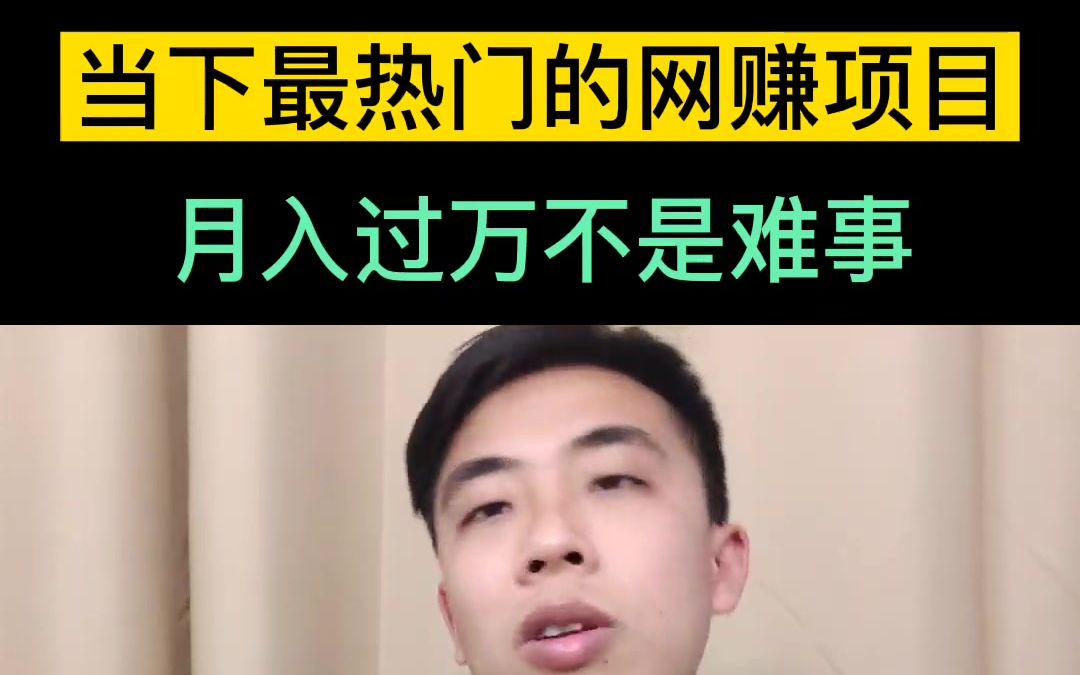 给你们分享下当下非常热门的网赚项目,月入过万不是难事哔哩哔哩bilibili