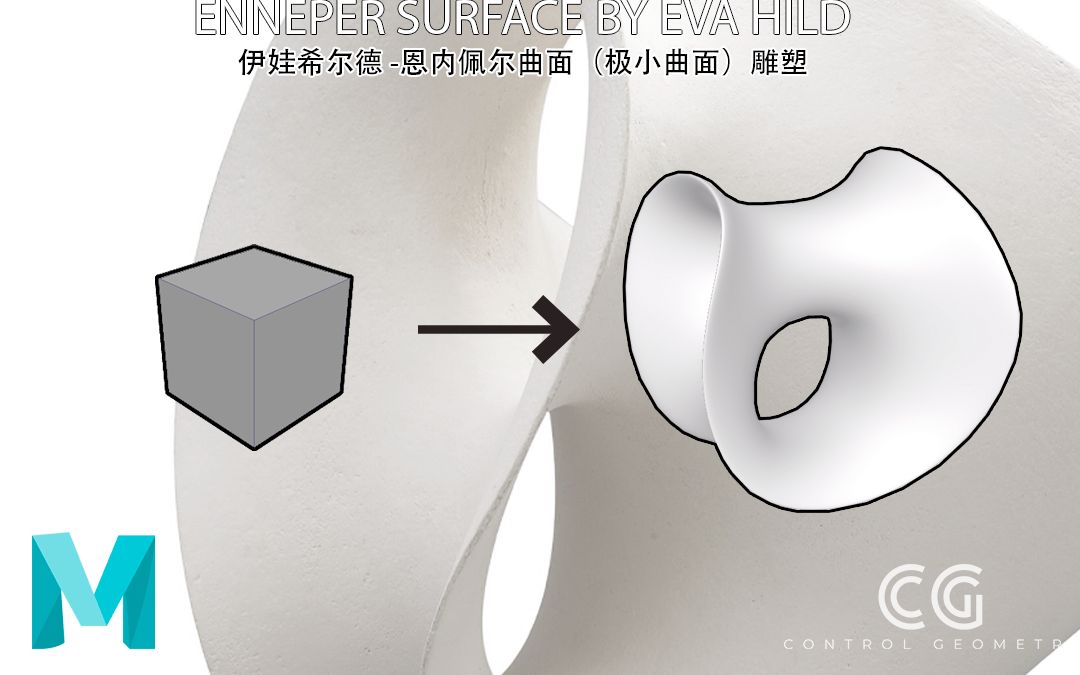 [MAYA/建筑建模] 伊娃希尔德 极小曲面/如果通过正方体生成极小曲面造型?哔哩哔哩bilibili