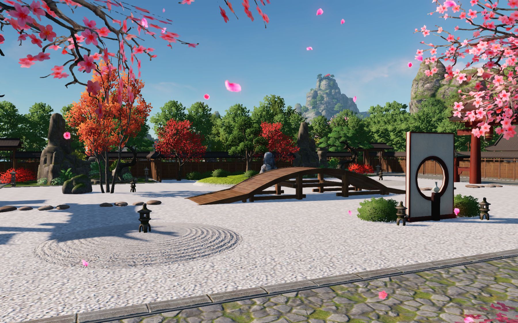 天刀手游家园微信区日式庭院0氪套二维码在最后