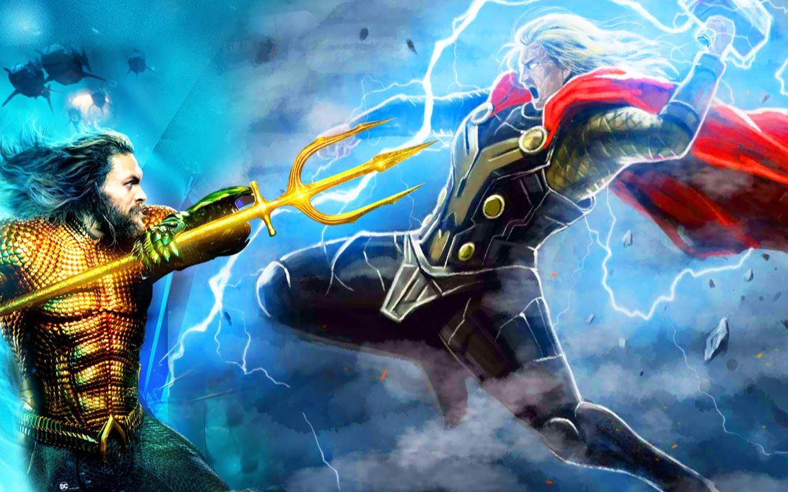 【漫威 vs dc】 雷神大战海王 | 雷电与大海的对决_哔哩哔哩_bilibili