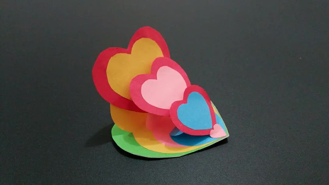 立体爱心贺卡制作简单漂亮有创意